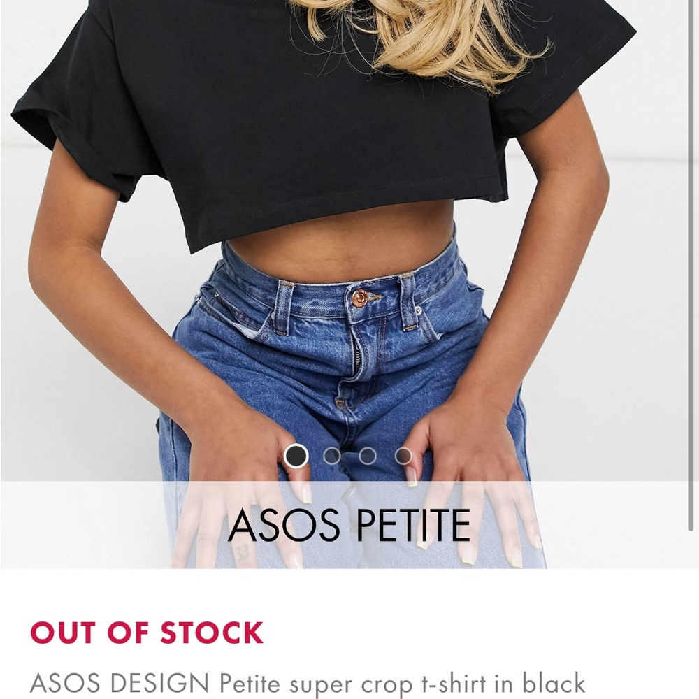 100% cotton Crop top in black